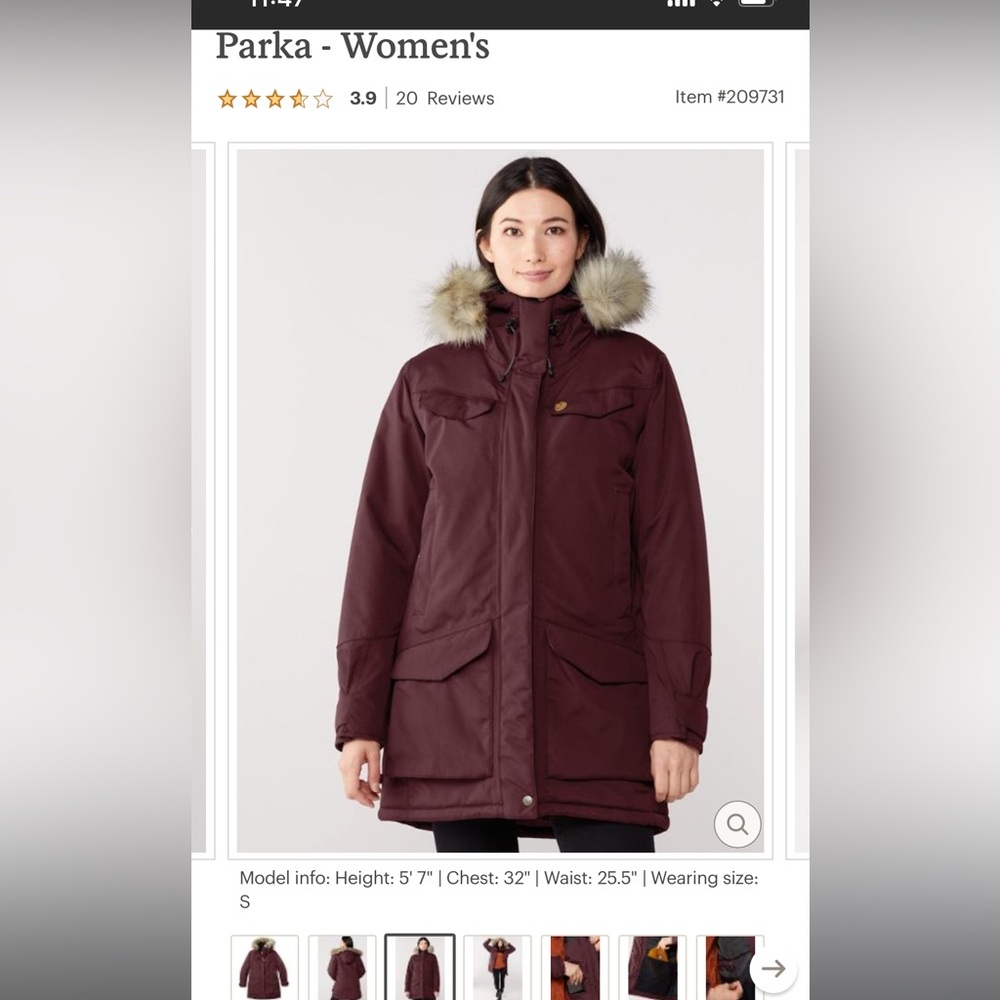 NWT fjallraven winter coat